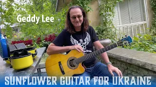 Geddy Lee shares his thoughts about Ukraine and the Sunflower Guitar