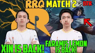 FARAMIS 15 m KELUAR BOS jago banget !!! MATCH 2 RRQ VS BTR !!!