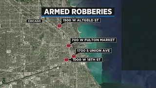 Police issue warning after 4 armed robberies on North, West sides