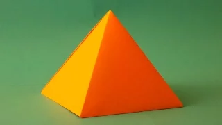 Origami pyramid how to make pyramid of paper scheme pyramid of Cheops