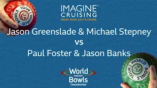 World Indoor Bowls Championship 2024 J. Greenslade & M. Stepney vs P. Foster MBE & J. Banks