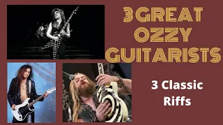 3 of Ozzy's most Fantastic Guitarists, Randy Rhoads, Jake E Lee, Zakk Wylde