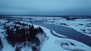 Дрон DJI MAVIC PRO съёмка зимой