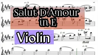 Salut D'Amour in E Violin Sheet Music Backing Track Play Along Partitura I Edward Elgar