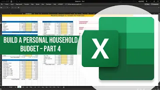 Build a Personal Household Budget in MS Excel Tutorial - Part 4