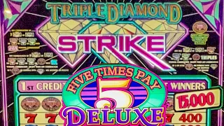 Five Times Pay Deluxe and Double Diamond Strike 3 Reel Slots