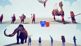 TRIBAL Team Vs VIKING Team - Totally Accurate Battle Simulator | TABS