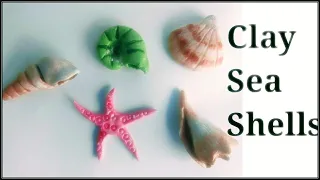 Clay Sea shells using air dry clay |Shilpkar clay |Clay craft | how to make Sea shells without mould