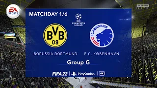 [Group G] Dortmund vs Copenhagen - Matchday 1 - UEFA Champions League | FIFA 22 Simulation