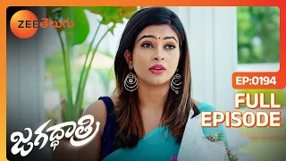 మెల్లగా ఇక్కడినుండి తప్పించుకుందాం | Jagadhatri | Full Ep 194 | Zee Telugu | 02 Apr 2024