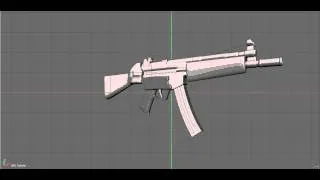 MP5 SMG 3D model (high poly)