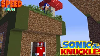 Minecraft Sonic And Knuckles Speedrun 🍄Mushroom Hill And  Flying Battery Zone✈️