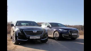 Cadillac CT6 - Genesis G90: тест обзор компании низких цен. CT6 режет путь G90