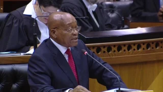 President  Zuma answers questions in parliament