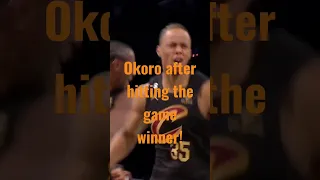 Isaac Okoro after hitting game winning 3 against BKN! 🔥