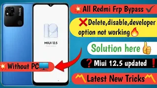 Redmi 10A FRP Bypass: No Apps or PC Required! Android Setup Not Open | All Redmi working