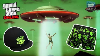 GTA Online Halloween Event - Alien UFO Sightseeing (UFO Hat & Boxers)