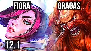 FIORA vs GRAGAS (TOP) | 70% winrate, 8 solo kills, Legendary, 13/3/5 | EUW Master | 12.1