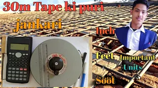 How to read massurment tape/Most important units used in Construction Work/inch, shoot, feet