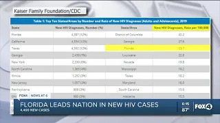 Florida has the highest number of new cases of HIV