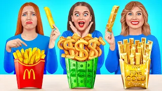 Rich vs Broke vs Giga Rich Food Challenge | Funny Situations by Multi DO Challenge