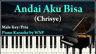 Chrisye - Andai Aku Bisa Karaoke Piano Lower Key Pria
