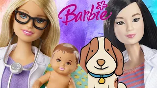 Rodzinka Barbie 💕 Opiekunka piesków i bobasów 🍀 bajka po polsku