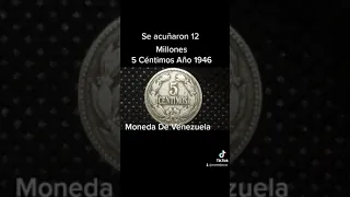 Increíble Moneda De 5 Céntimos de Venezuela Año 1946