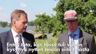 Kalle Havumäki ja Sauli Niinistö Mäntyniemessä 2016