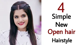 4 simple new open hairstyle - latest new hairstyle | hairstyle for girls | easy hairstyle