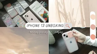 🧸 Aesthetic iPhone 13 Pink Unboxing in 2022 + Accessories & Cute Cases Haul | ASMR, 256GB 🎟🦩