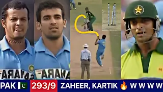 ZAHEER KHAN 2WKT & MURALI KARTIK 2WKT VS PAK | IND VS PAK 4TH ODI 2004 |MOST SHOCKING BOWLING EVER😱🔥