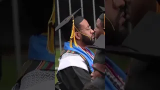 Several Morehouse College graduates turned their backs on Biden during his commencement address