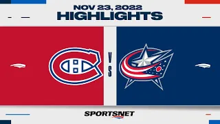 NHL Highlights | Canadiens vs. Blue Jackets - November 23, 2022