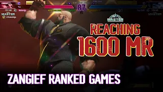 Reached 1600 Master Rank with my main, Zangief! The Corner is my Best Friend..