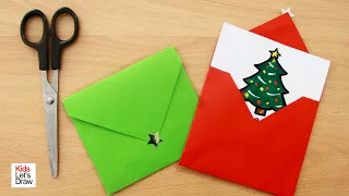 How to make ENVELOPES for Christmas Cards in 1 MINUTE (DIY)