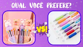 QUIZ - O QUE VOCÊ PREFERE? EDIÇÃO: Material Escolar! #quiz #qualvocêprefere