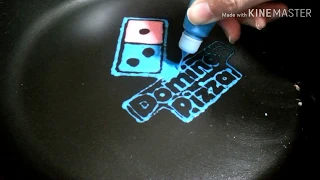 Domino's logo pancake 도미노 로고 팬케이크