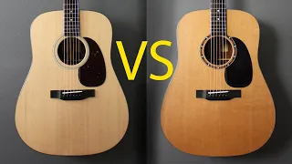 Cedar vs Spruce Top Acoustic Guitar Tonewood Comparison : Dreadnought Edition