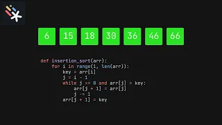 [Motion Canvas] insertion sort animation