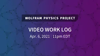 Wolfram Physics Project: Video Work Log Tuesday, Apr. 6, 2021