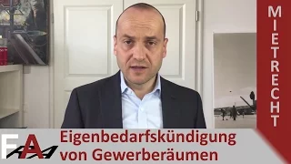 Eigenbedarfskündigung von Gewerberäumen - BGH-Urteil vom 25.03.2017