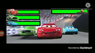 Cars (2006) Lightning McQueen's Nightmare With Healthbars