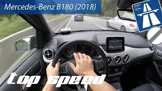 Mercedes-Benz B180 (2018) on German Autobahn - POV Top Speed Drive