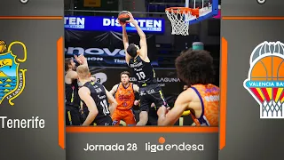 Lenovo Tenerife - Valencia Basket (90-86) RESUMEN | Liga Endesa 2020-21