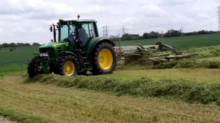 John Deere 6430 With Claas Liner 780 Rake