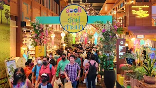4K 🇹🇭 Walking inside Bangkok's ICONSIAM (Sook Siam) to BTS Station | Indoor Floating Market