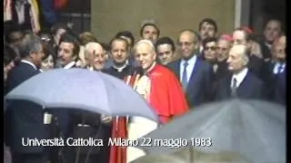 Giovanni Paolo II in Università Cattolica a Milano. 22 maggio 1983