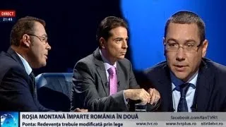 Victor Ponta și Moise Guran despre proiectul Roșia Montană, la TVR1