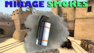 CS GO Smokes on Mirage (10 Smoke Spots Tricks/Tutorial) .